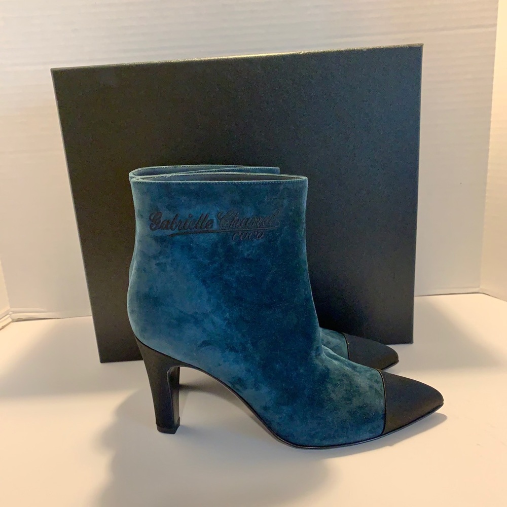 NWT Chanel Gabrielle Cap Toe Suede Short Boots - Picture 6 of 7